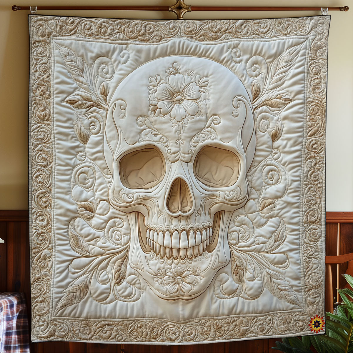 White Skull WY2011018CL Quilt