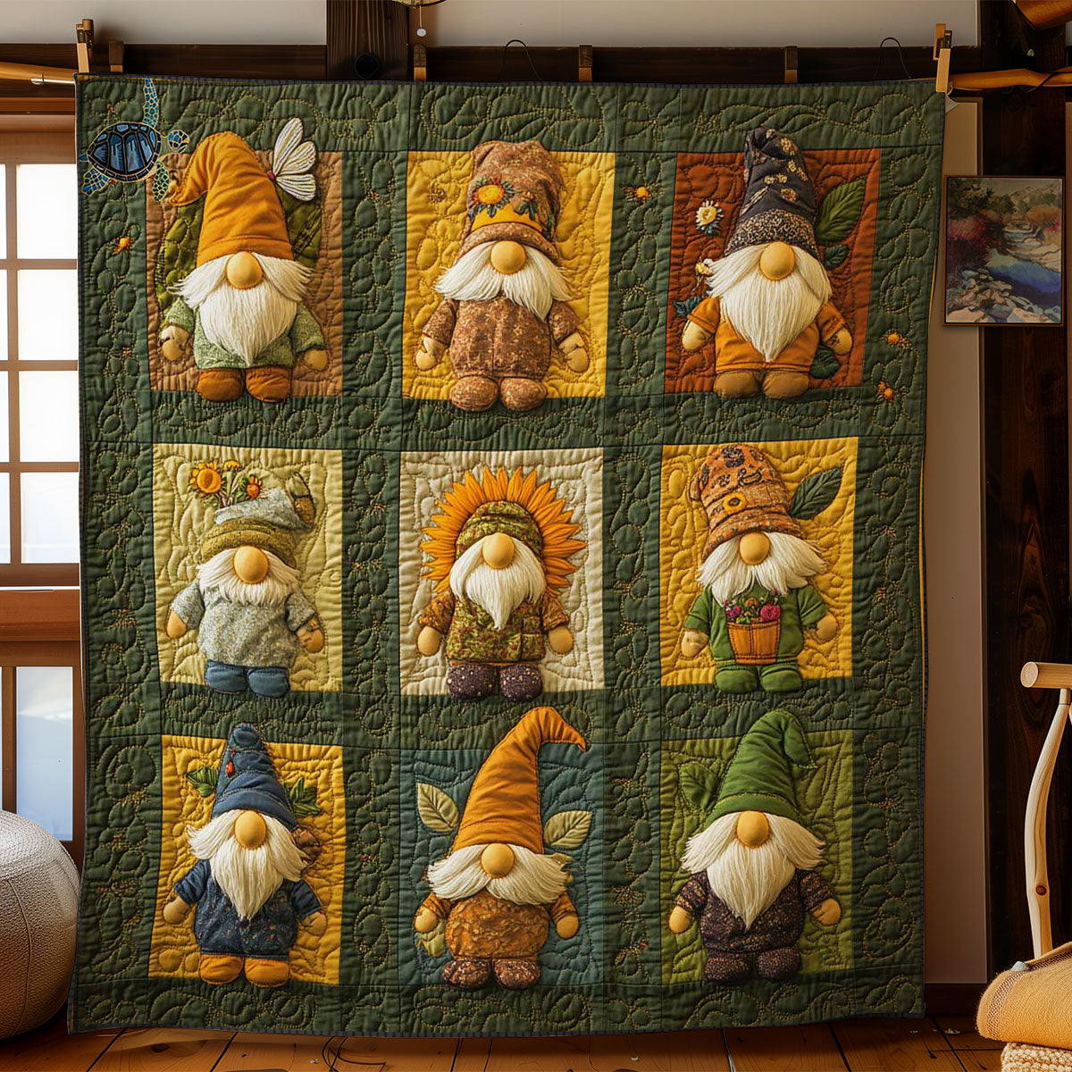 Happy Gnome WN0412088CL Quilt