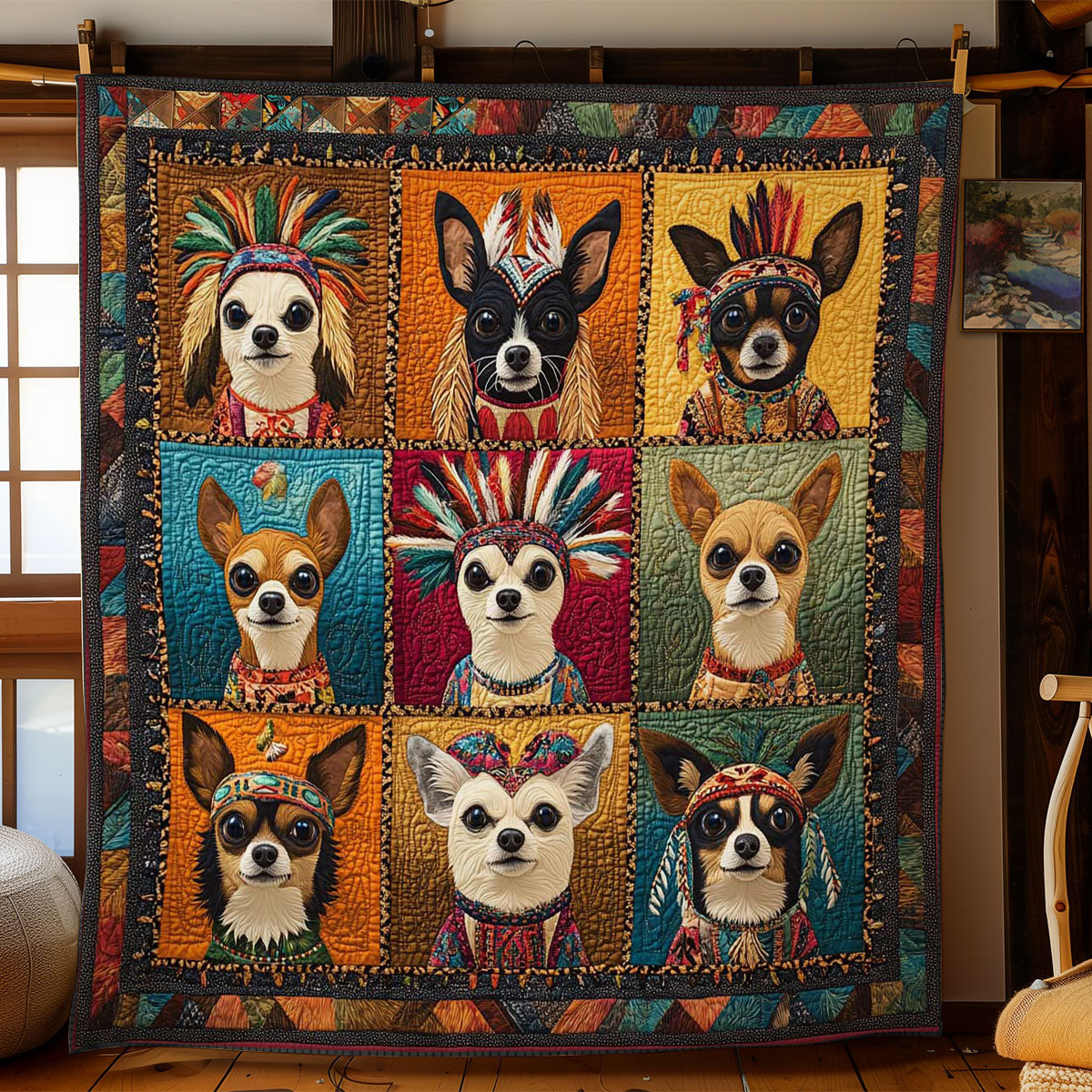 Tribal Chihuahua WN0411012CL Quilt