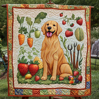 Golden Retriever And Veggies WN0810058CL Quilt
