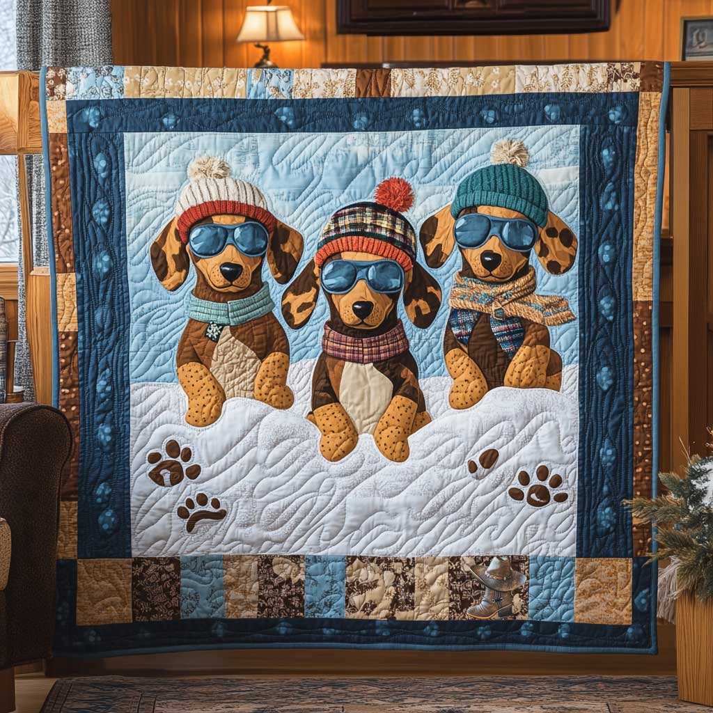 Dachshund In The Snow WN2011044CL Quilt