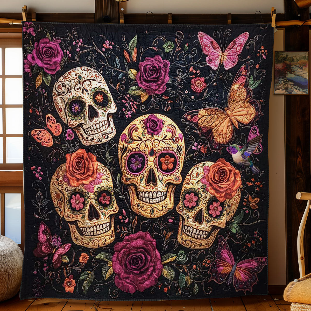 Day Of The Dead Garden WN2910073CL Quilt