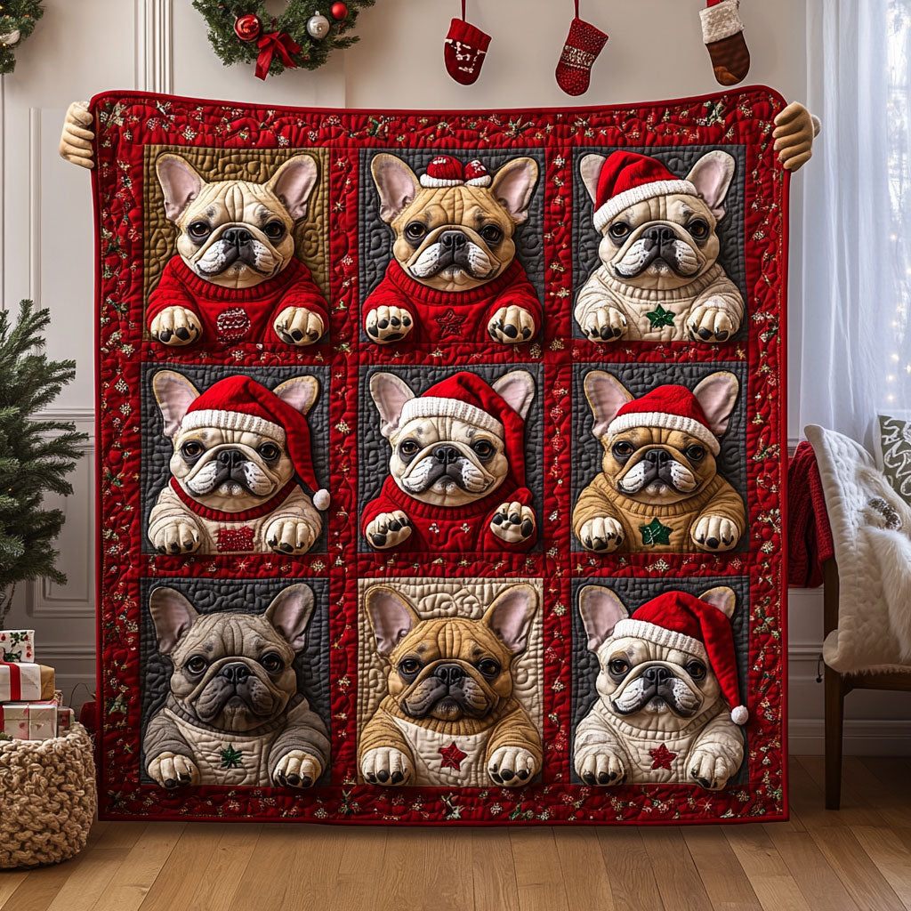French Bulldog Christmas WT0810007CL Quilt