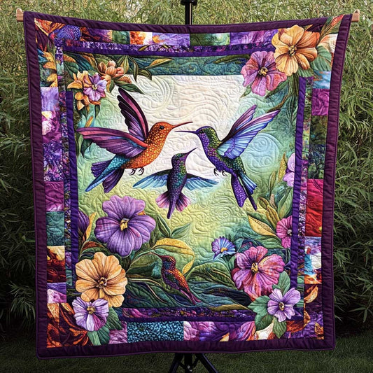 Hummingbird Purple Blossom WN2809012CL Quilt