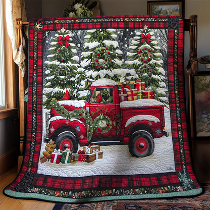 Snowy Red Truck Holidays WN1109008CL Quilt