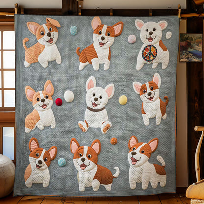 Bouncy Corgi WN2910057CL Quilt