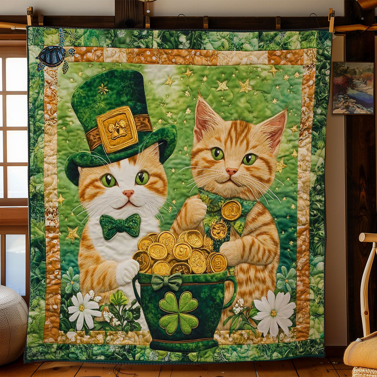 Irish Cat Tales WN1912004CL Quilt