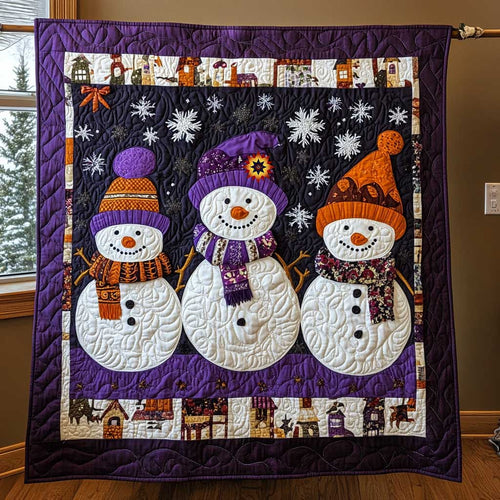 Purple Warmy Snowman WP0512020CL Quilt