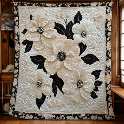 White Flower WY1502078CL Quilt