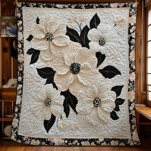 White Flower WY1502078CL Quilt
