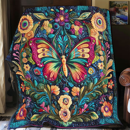 Colorful Butterfly In Forest WY2301044CL Quilt