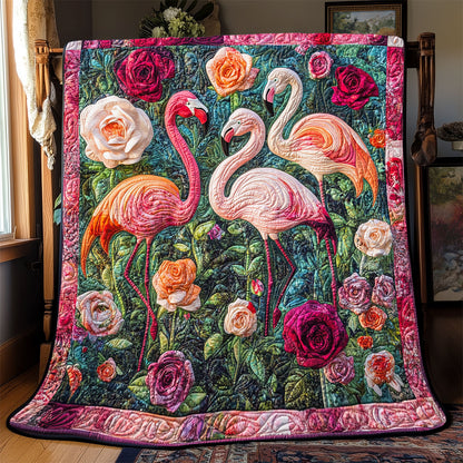 Flamingo Roses WX0303077CL Quilt