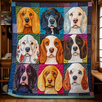Colorful Cocker Spaniel WX2311010CL Quilt