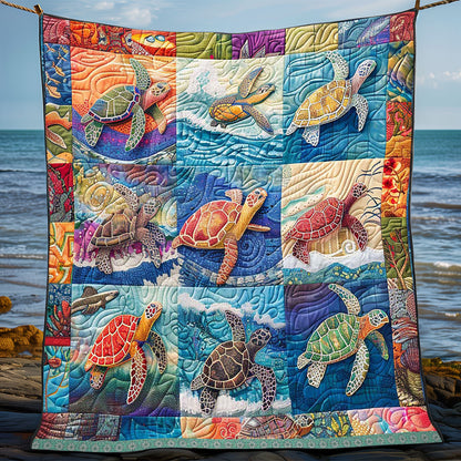 Surfing Turtle WP0409048CL Quilt