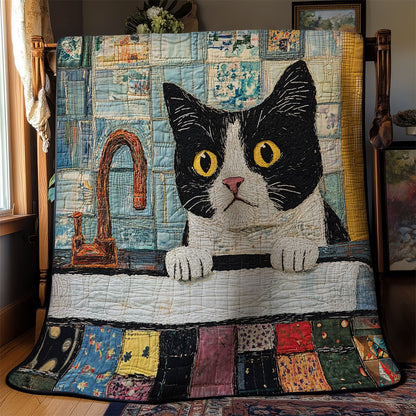 Bathroom Cat WY2810029CL  Quilt