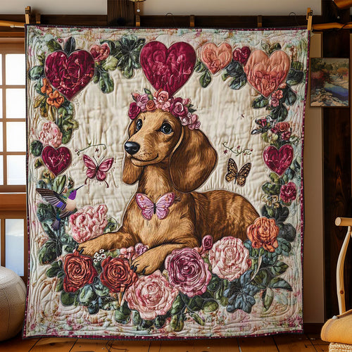 Valentine's Dachshund WN2412013CL Quilt