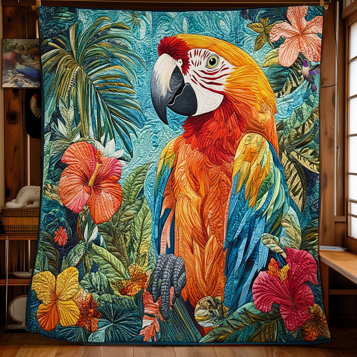 Tropical Forest Parrot WY1311011CL Quilt