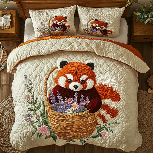 Flower Red Panda WJ1702027CL Duvet Cover Set