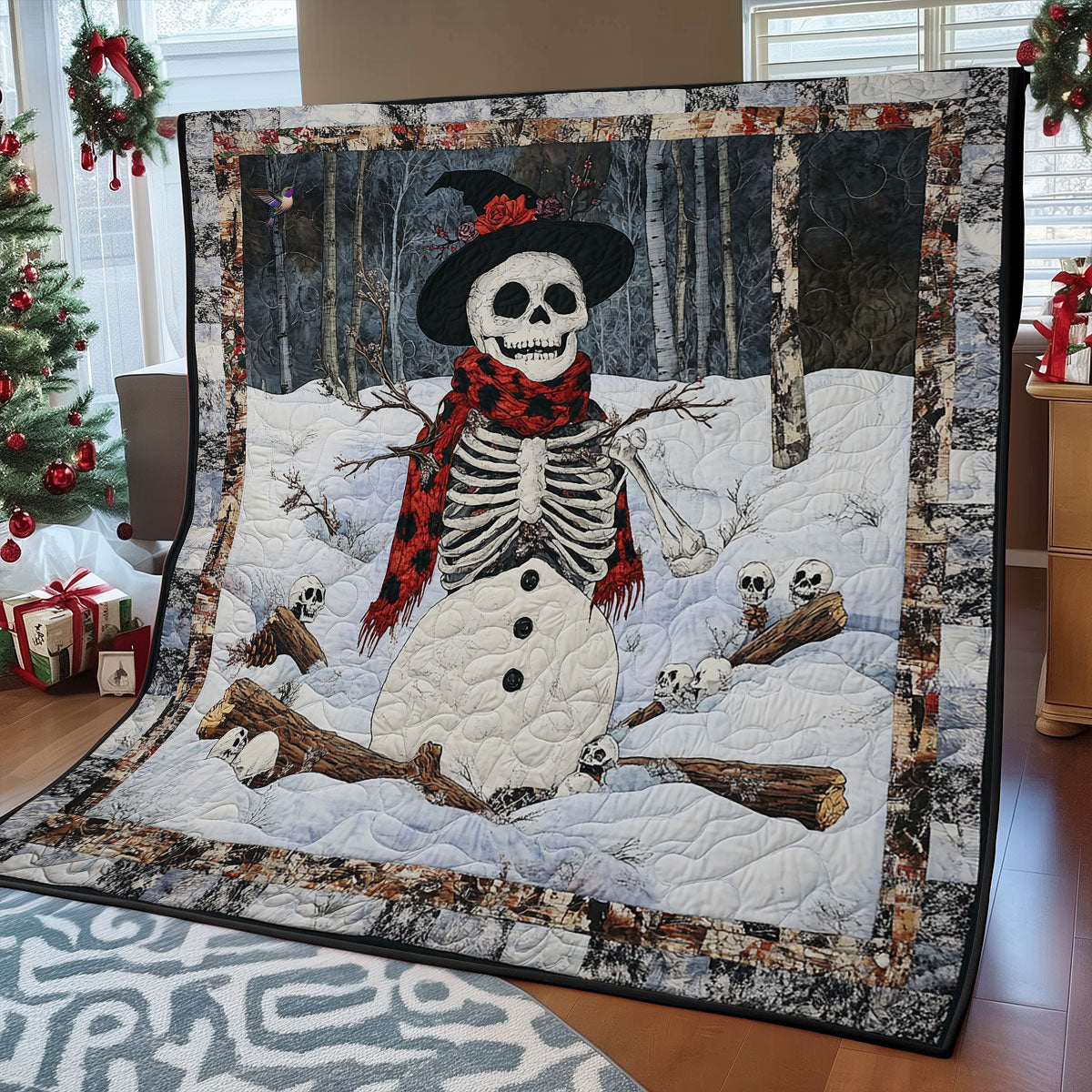 Snowman Skull WY3010022CL Quilt
