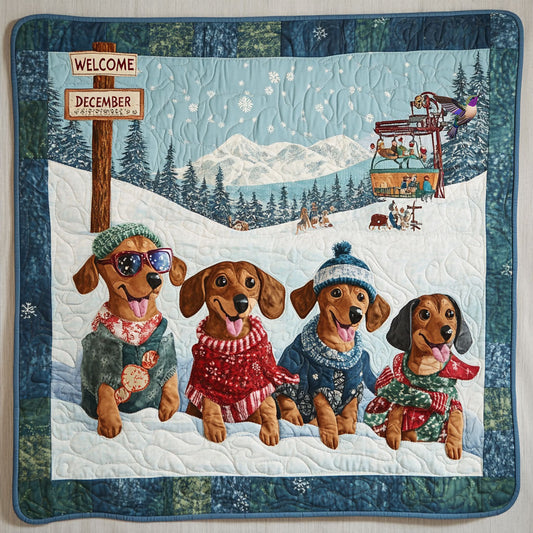 Snow Crossing Area Dachshund WY0611036CL Quilt