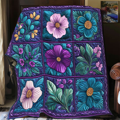 Purple Flower WY0611020CL Quilt