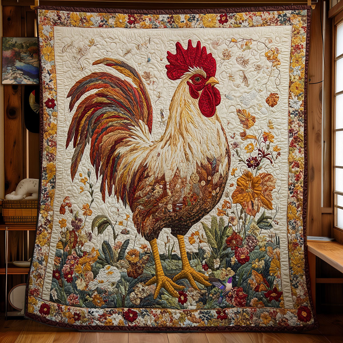 Vintage Chicken WY1911067CL Quilt