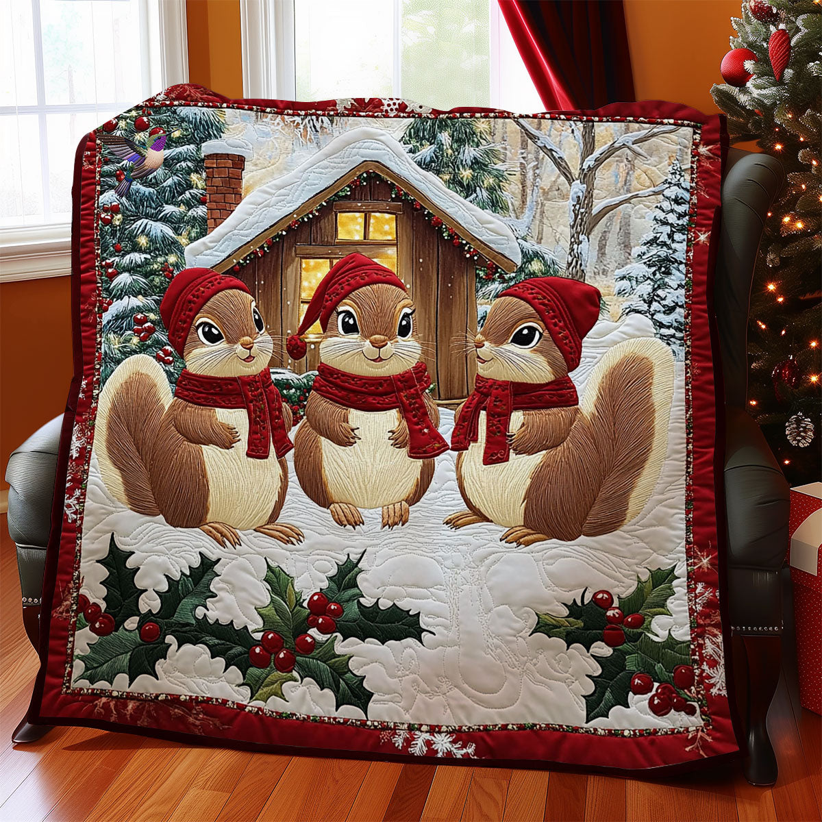 Winter Of Squirrel WY0712020CL Quilt