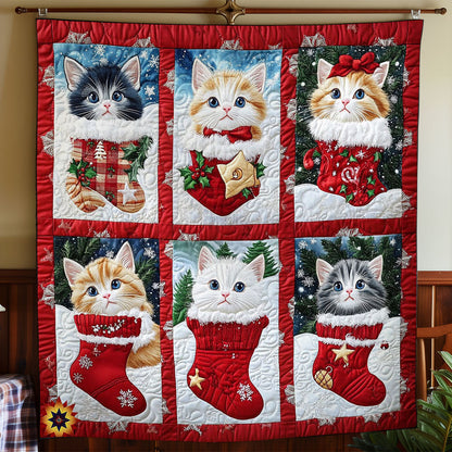 Christmas Socks Cat WY1012025CL Quilt