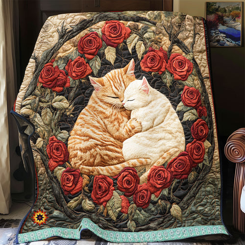Cat Be My Valentine WU1012030CL Quilt