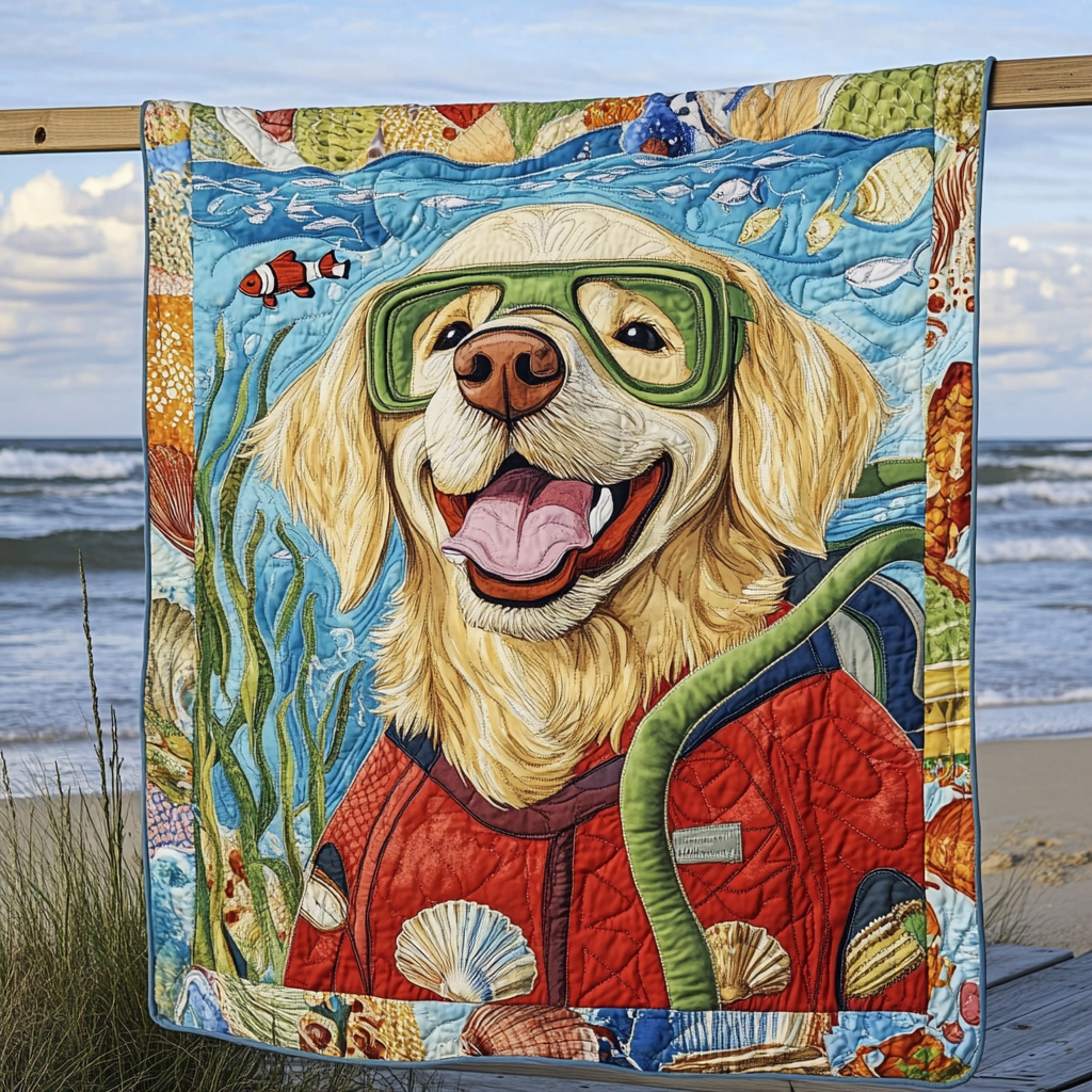 Golden Retriever Sea Adventure WN2409055CL Quilt
