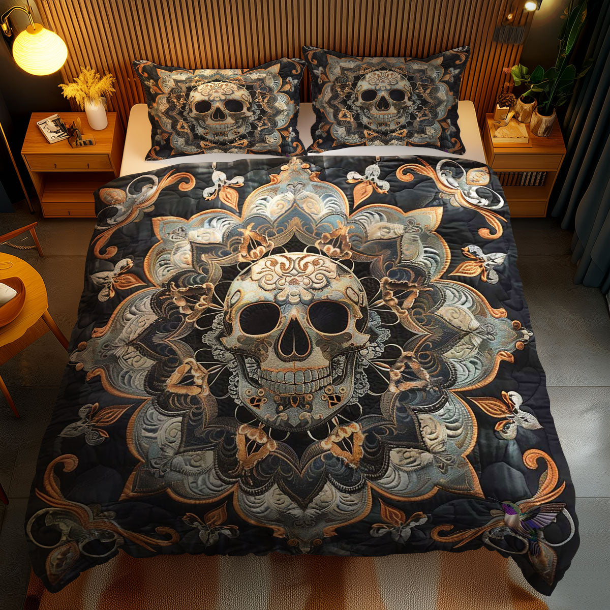 Mandala Skull WN2110099CL Duvet Cover Set