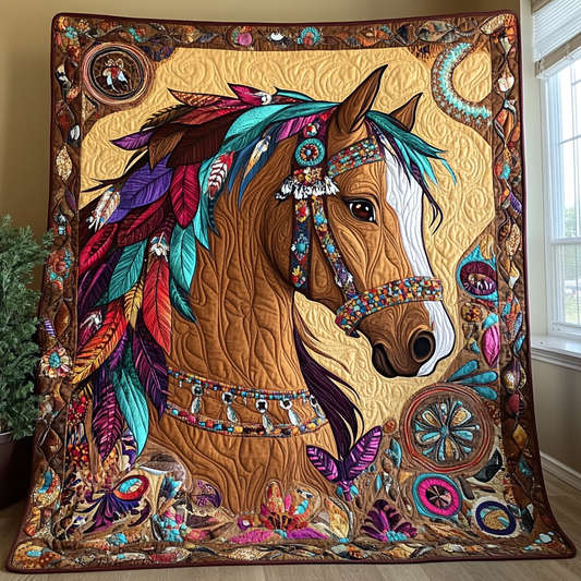 Native American Horse XR0110007CL Quilt