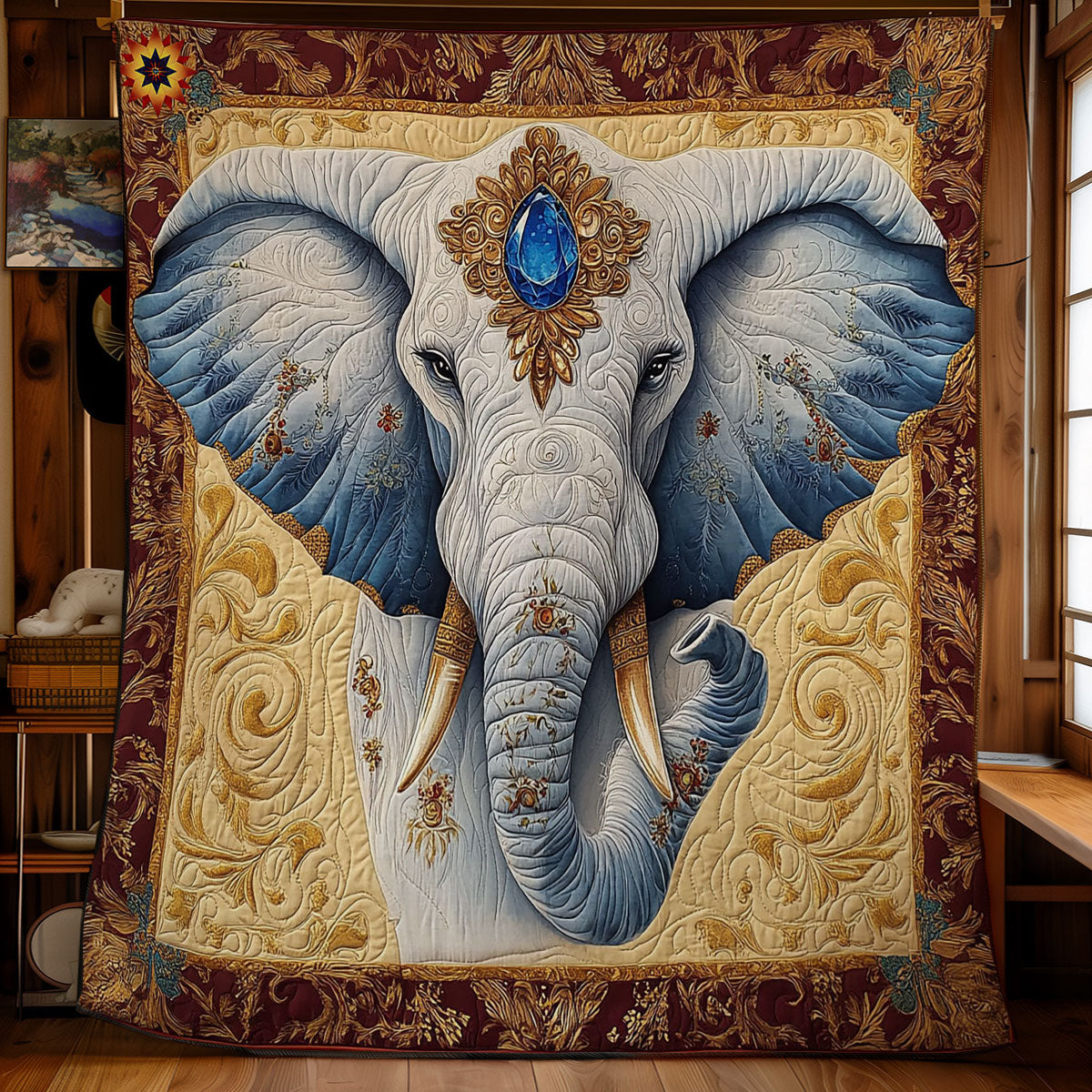 Royal Elephant WY1012047CL Quilt