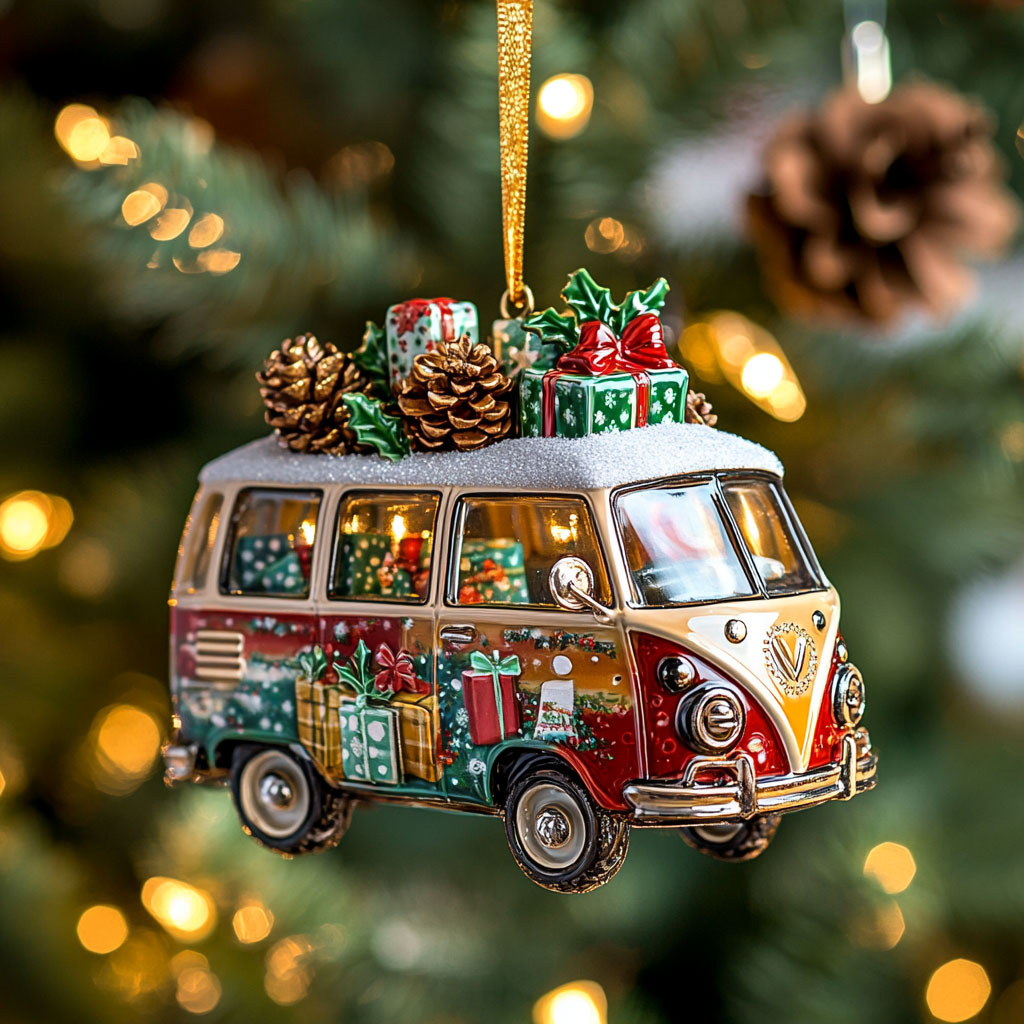 Christmas Camper Van WN2310004CL Christmas Ornament