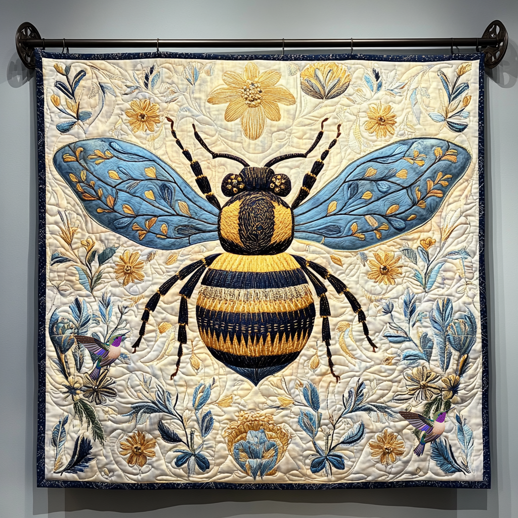 Floral Bee XR0612013CL Quilt