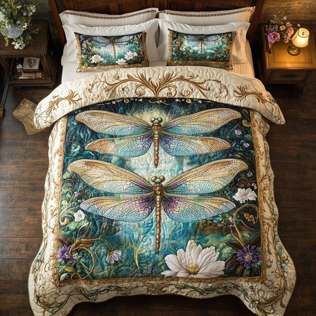 Dragonfly Flower WT2702051CL Duvet Cover Set