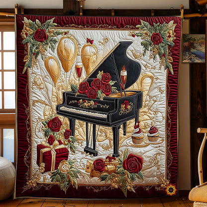 Rose And Piano WY2312056CL Quilt