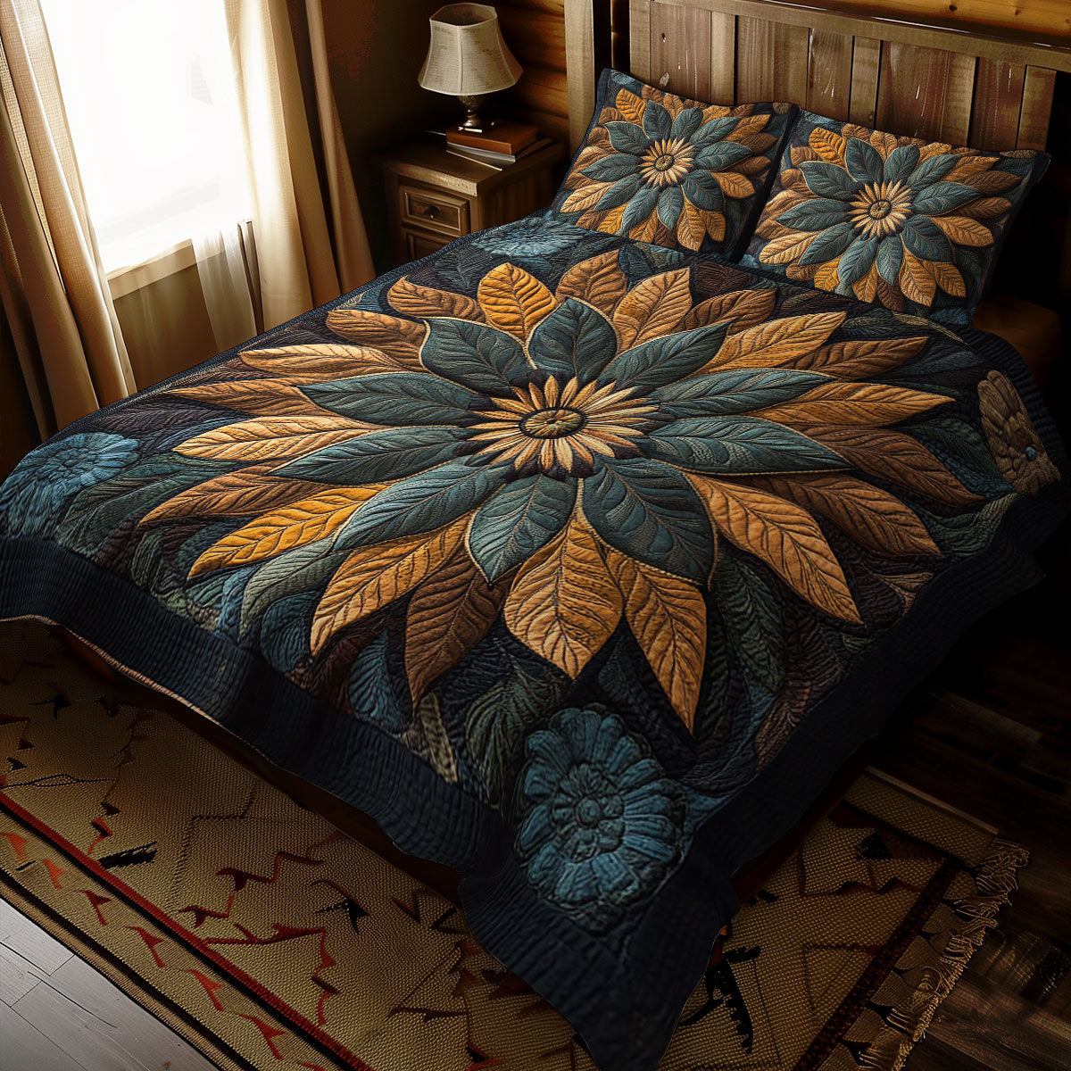 Native American Flower WJ0111023CL Duvet Cover Set