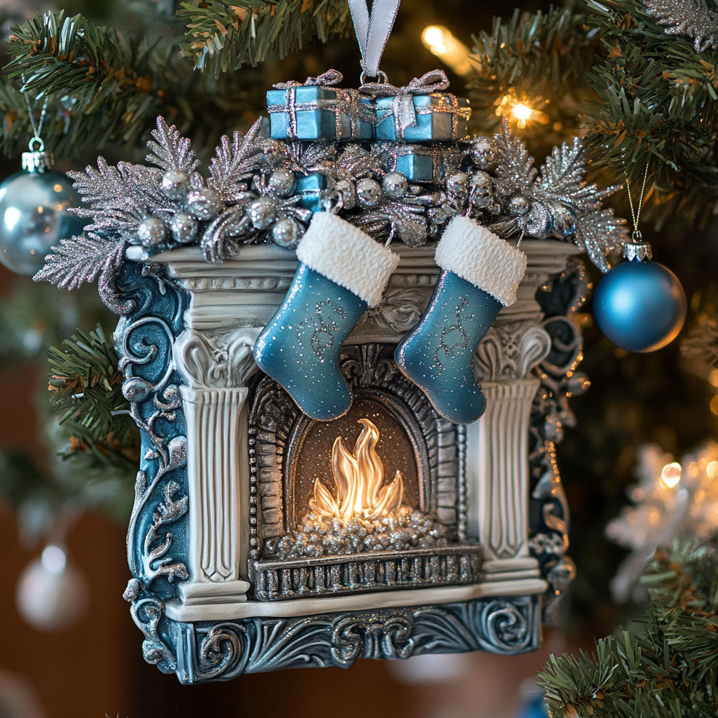 Frosty Fireplace CW2510022CL Christmas Ornament