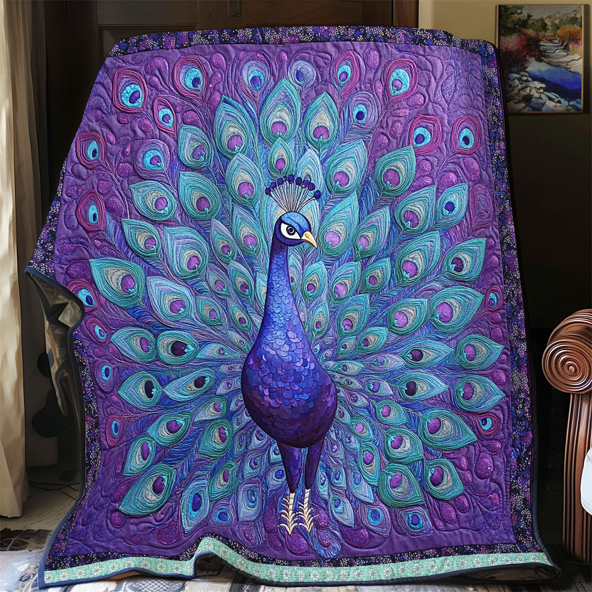 Pretty Peacock WX1312043CL Quilt