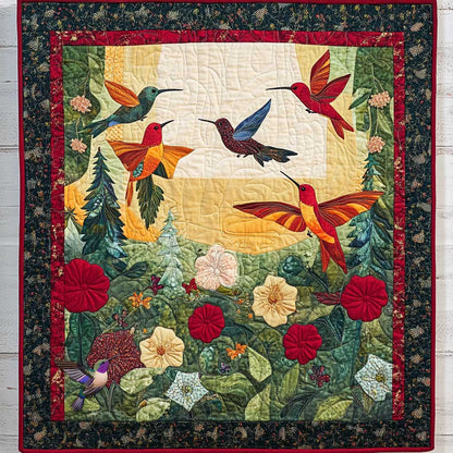 Hummingbird Floral Dance WN0710048CL Quilt