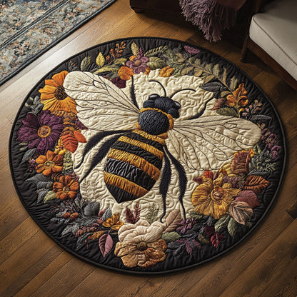 Hardworking Honeybee WP1403042CL Quilted Round Mat