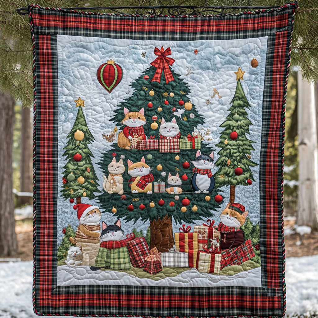 Christmas Cat WU1410026CL Quilt