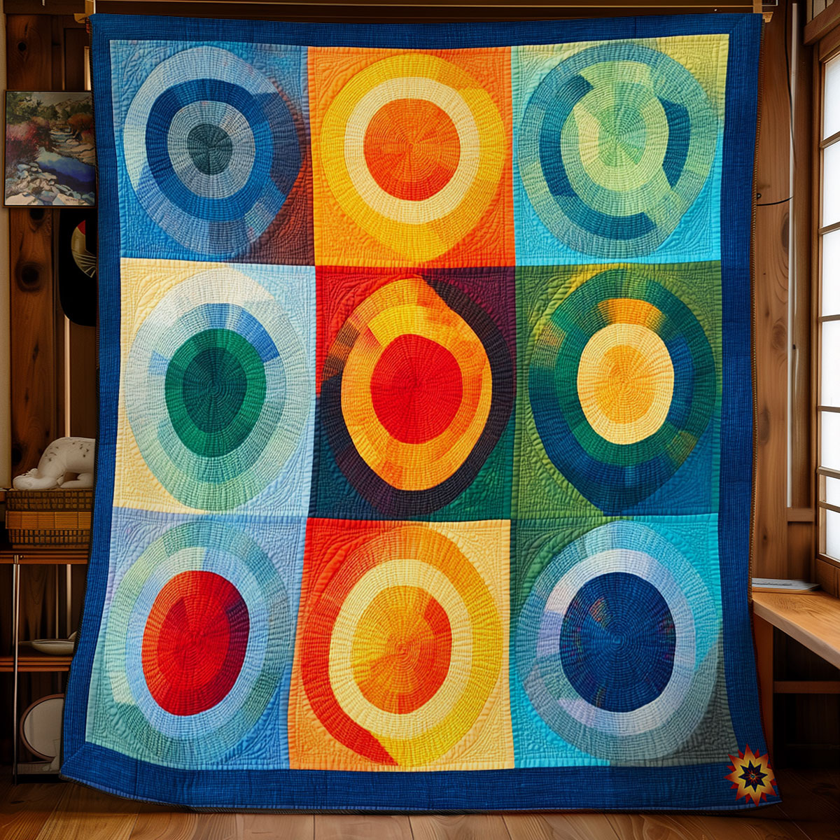 Colorful Circle Abstract WY1311015CL Quilt
