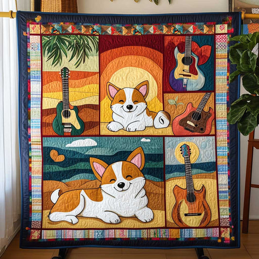 Corgi Summer Sounds WN0410056CL Quilt