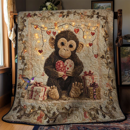 Valentine Monkey WN2412010CL Quilt