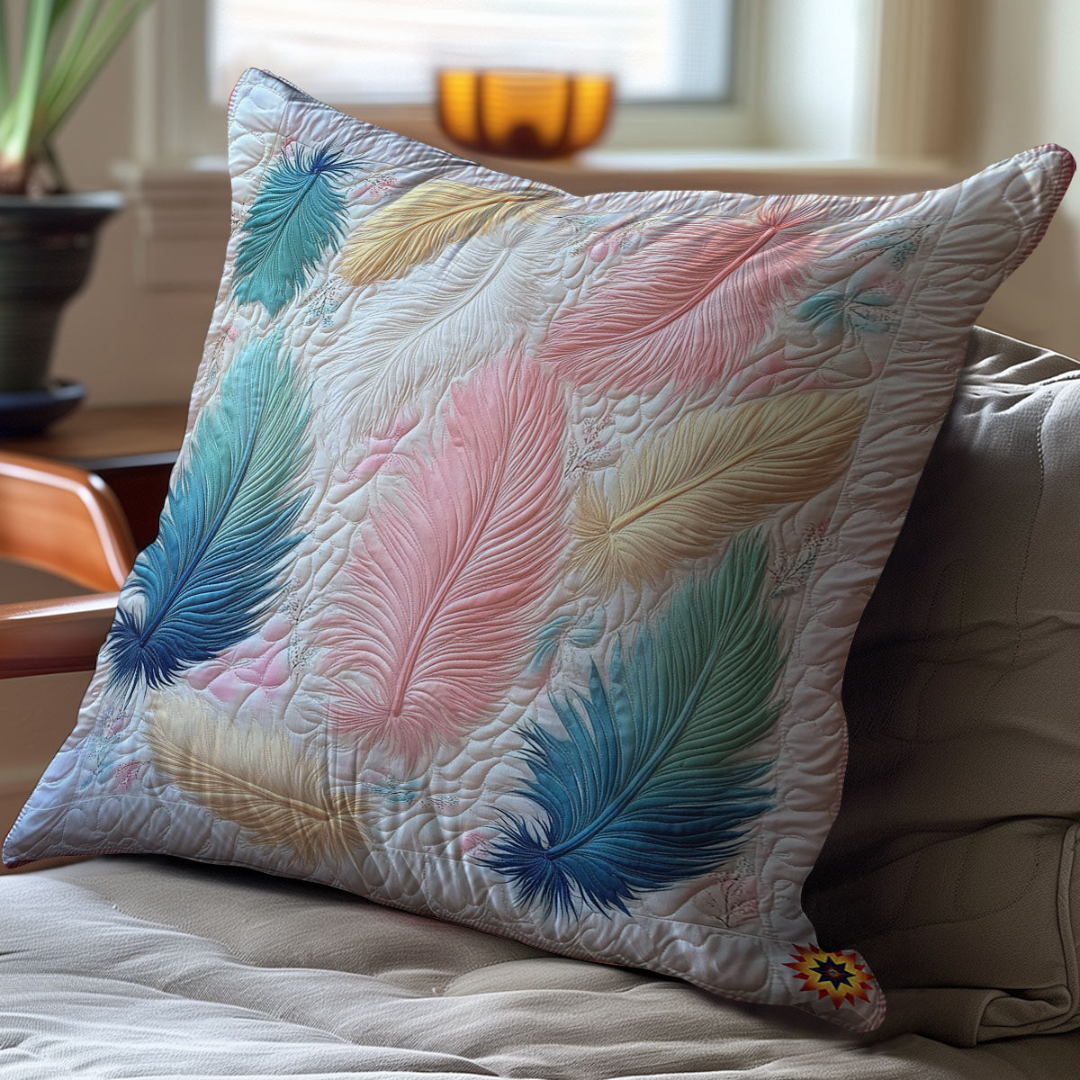 Pastel Feather WY2711050CL Quilt Pillow Case