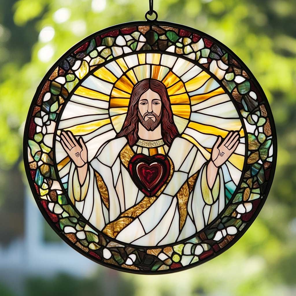 Jesus Grace WN2211089CL Stained Glass Suncatcher