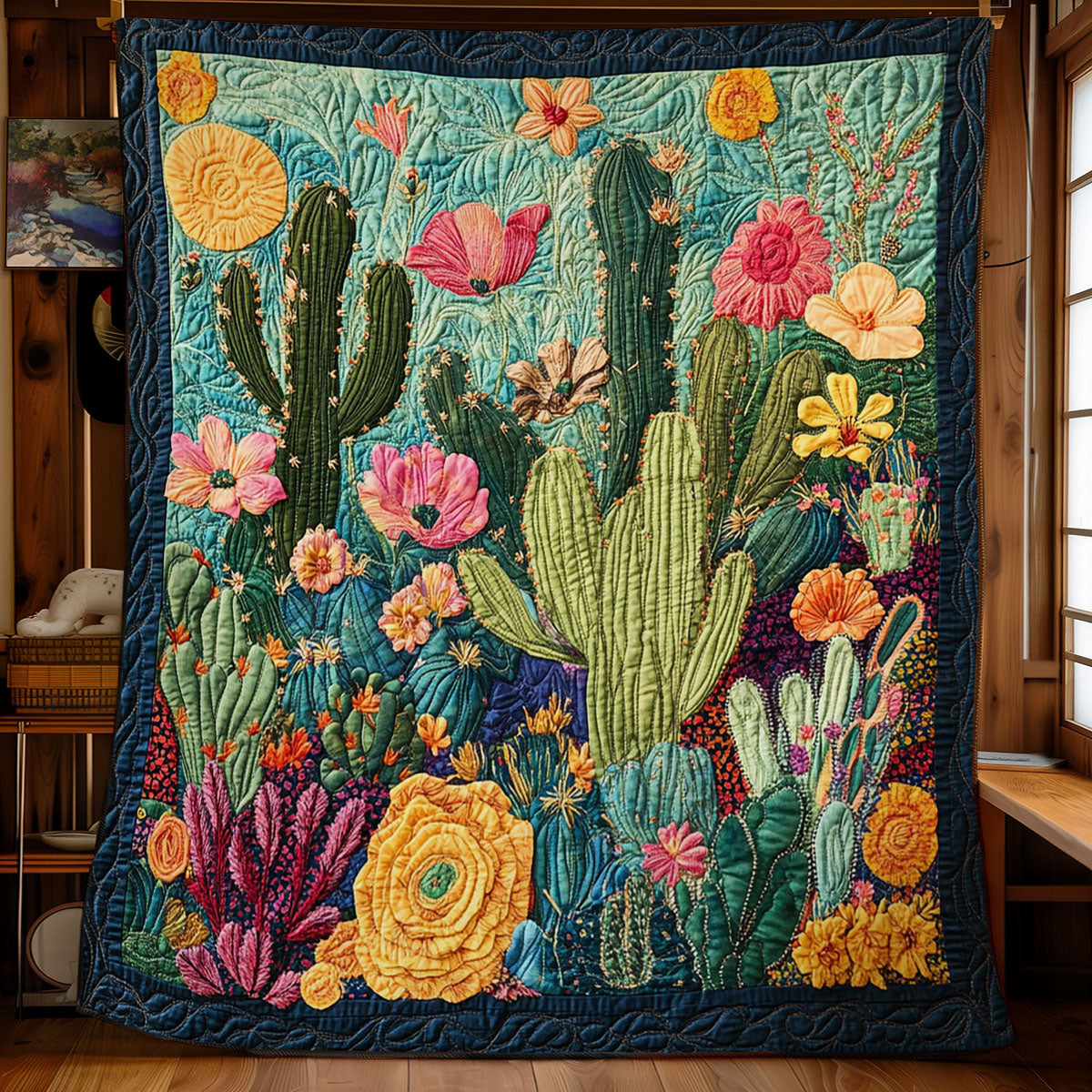 Cactus Flower WY1502024CL Quilt