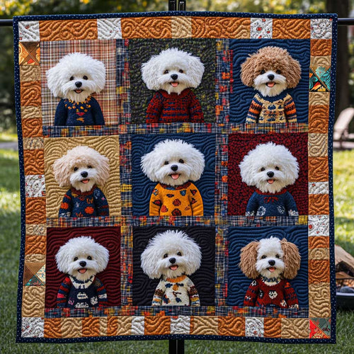 Bichon Frise Happy WN0110010CL Quilt
